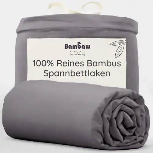 Allergiker Bettwäsche Bambaw Spannbettlaken aus Bambus 180×200 cm