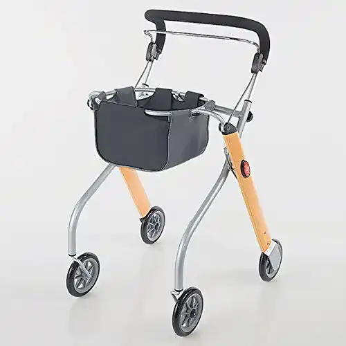 Rollator Trust Care 9320 für den Wohnraum in Holz/Silber Optik