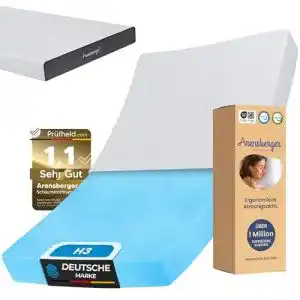 Arensberger Matratze Anna 180×200 cm mit Nanocell Gel-Schaum