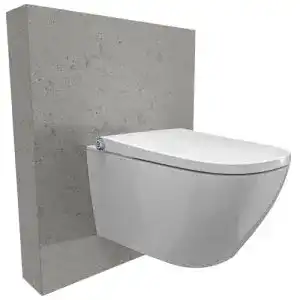 Bernstein Dusch-WC Basic 1104 in Weiß – Spülrandloses Dusch-WC