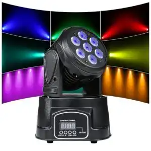 Lichtanlage ZKYMZL Moving Head Light 7x12W LED RGBW