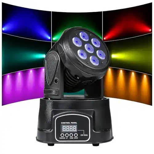 Lichtanlage ZKYMZL Moving Head Light 7x12W LED RGBW