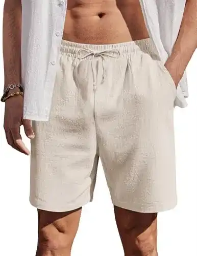 Kurze Baumwollhose für Herren von COOFANDY Freizeit-Shorts für Sommer