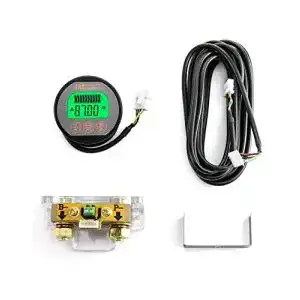 Batteriemonitor Qwork mit Voltmeter und Ammeter für Spannungen von 8V bis 80V