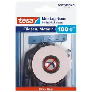 Tesa Powerbond Montageband für Fliesen und Metall