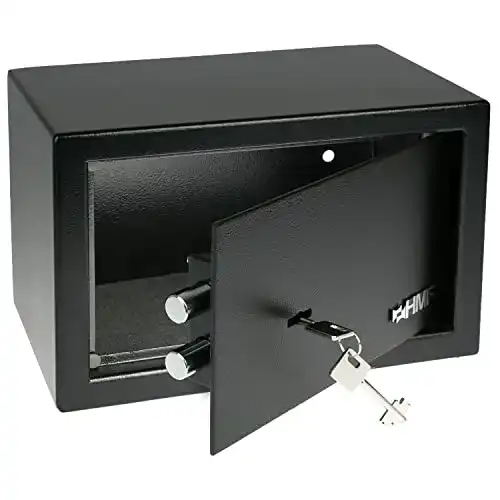 Tresor HMF 49200-02 Safe mit Schlüssel, Möbel, 31 x 20 x 20 cm
