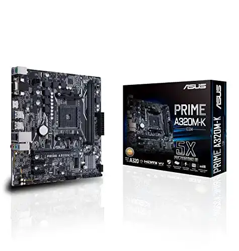 ASUS Prime A320M-K/CSM Mainboard für AMD AM4 Sockel im mATX-Format