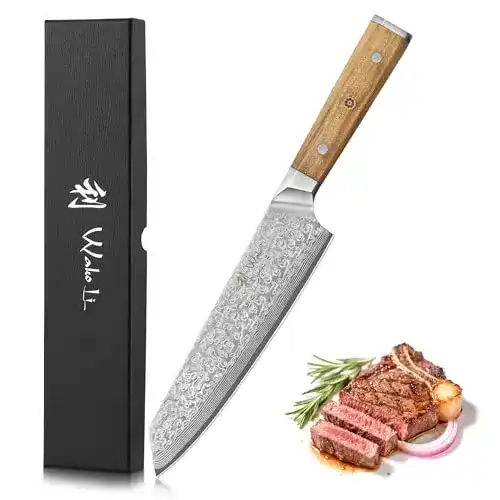 Wakoli Oribu Kiritsuke Chefmesser 20 cm aus Damaststahl