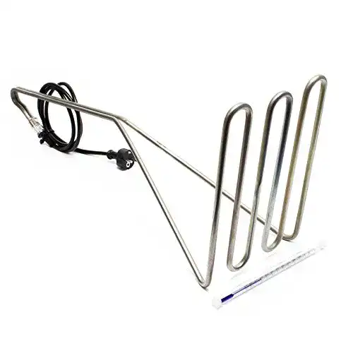 Tauchsieder Wiltec Edelstahl mit Thermometer und 3200 W Leistung