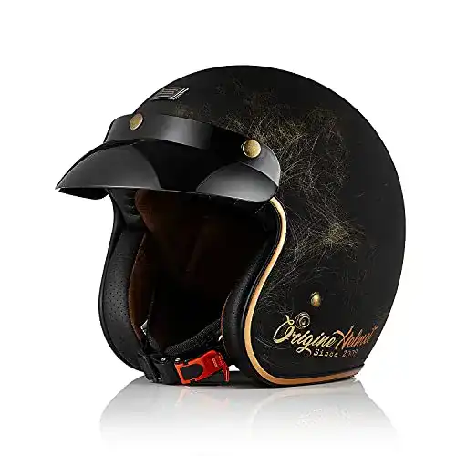 Jethelm Retro Origine Motorradhelm – Vintage Rollerhelm ECE-zertifiziert