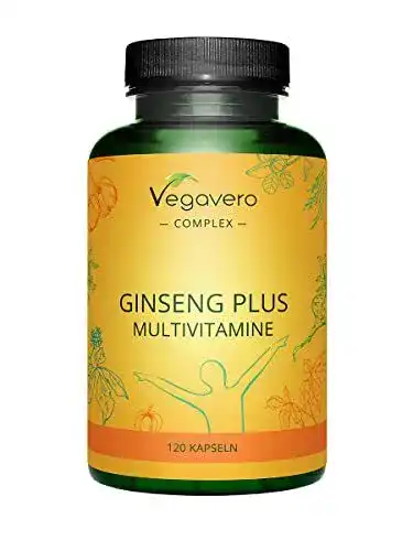 Ginseng-Kapseln Vegavero mit Panax Ginseng und Multivitaminen