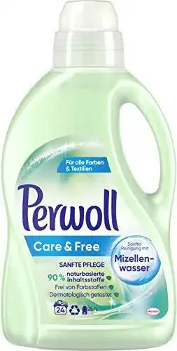 Perwoll Care und Free Feinwaschmittel für empfindliche Haut, 160 Waschladungen