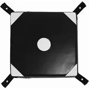 Wandschlagpolster Bay Wall Catcher 34 x 34 cm in Weiß und Schwarz aus PU-Leder