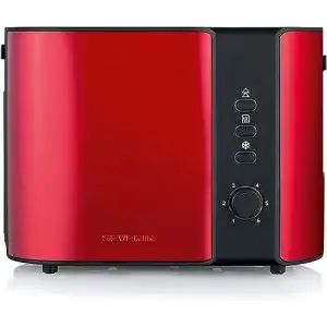 Severin Automatik-Toaster mit Brötchenaufsatz und Edelstahl-Gehäuse