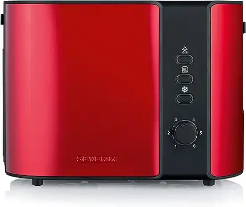 Severin Automatik-Toaster mit Brötchenaufsatz und Edelstahl-Gehäuse