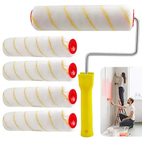 Lackierwalzen EXLECO 5er Set 25cm Breite mit Polyacryl Bezug