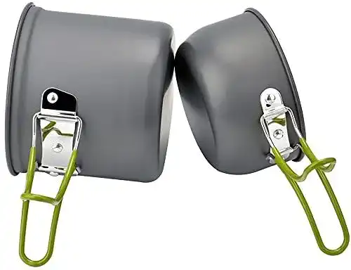 Camping Geschirr Set für zwei Personen aus Aluminium