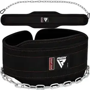 RDX Dip Gürtel 6 Zoll mit Kette und Karabiner für Gewichtstraining