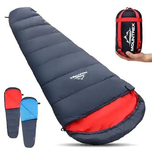 Outdoor Schlafsack MOUNTREX für Camping und Trekking mit kleinem Packmaß