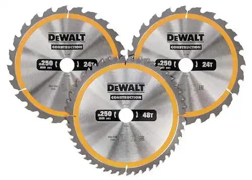Kreissägeblatt Set 250×30 Dewalt 3-teilig für Bauarbeiten