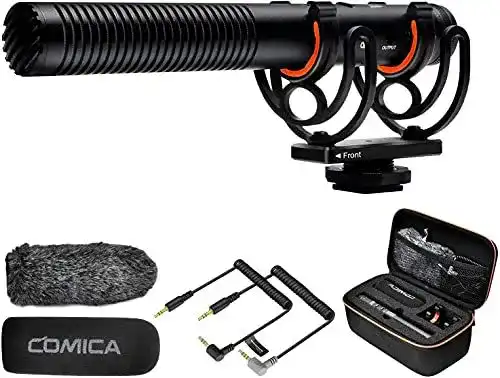Comica VM20 externes Shotgun Mikrofon für Smartphone und Kamera