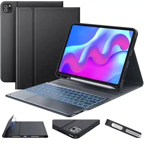 Earto iPad Air 5 Hülle mit Tastatur 2022 und iPad Pro 11
