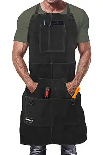 Schweißschutzschürze DIMWELD aus Leder für Schweißer und Handwerker