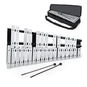 Xylophon Costway 30 Noten Glockenspiel mit 2 Schlägeln und Tragetasche