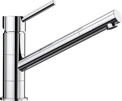 Blanco Küchenarmatur KANO in Chrom mit Hochdruck und Rückflussverhinderer