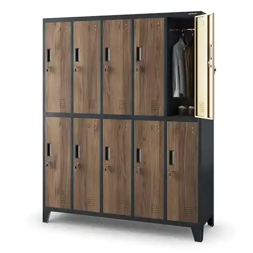 Umkleideschrank Jan Nowak 5B2A mit 10 Fächern und Lüftungsschlitzen