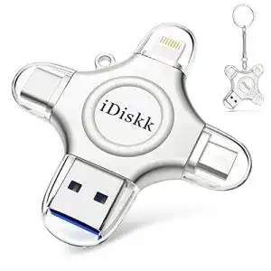Lightning USB-Stick iDiskk mit 256GB MFi-zertifiziertem Speicher