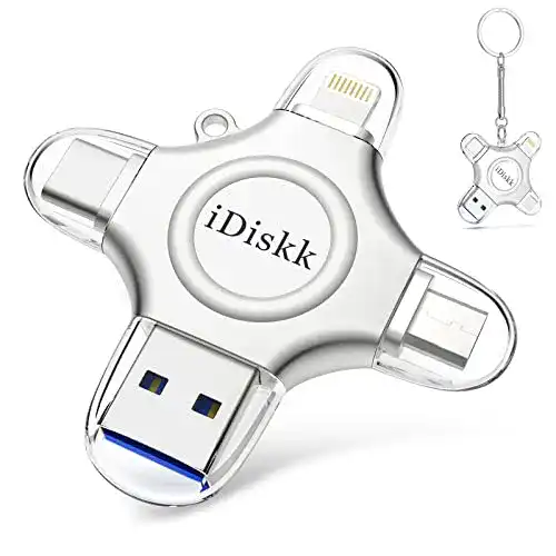 Lightning USB-Stick iDiskk mit 256GB MFi-zertifiziertem Speicher