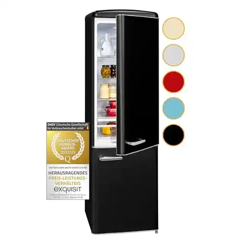 Exquisit Retrokühlschrank RKGC250-70-H-160E im Retro-Design