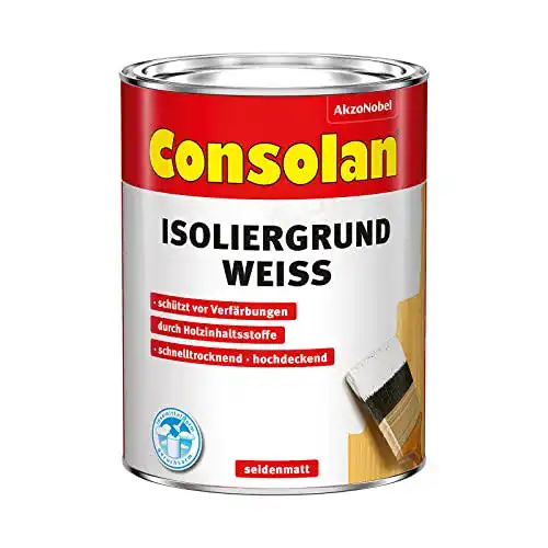 Holzgrundierung Consolan Isoliergrund Weiß 5 Liter