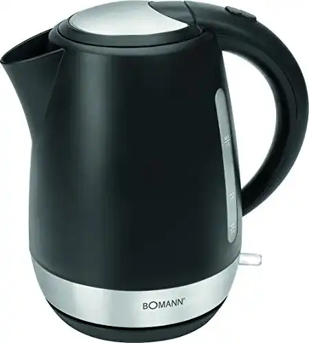Bomann WK 3004 CB Wasserkocher 1,7 L mit verdecktem Heizelement