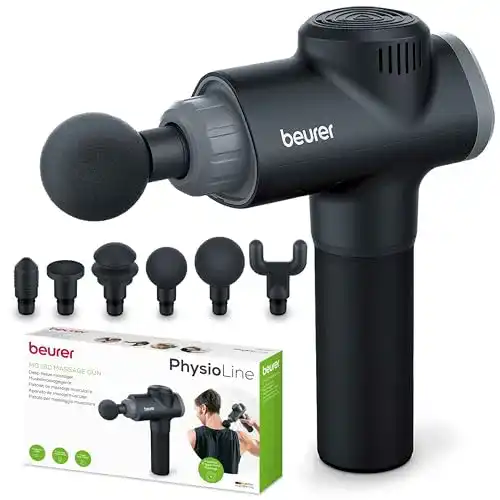 Beurer MG 180 Massagegerät Massage Gun mit 6 Massageköpfen