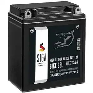 Motorradbatterie 12V 12Ah SIGA YB12A-A GEL für Motorräder