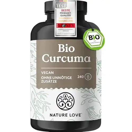 Kurkuma-Kapseln Nature Love Bio Curcuma mit 240 Kapseln