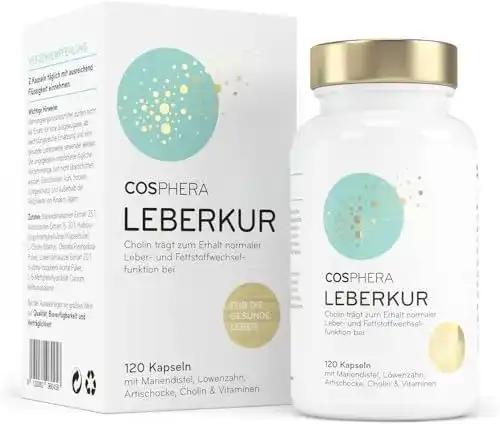 Cosphera Leberkur mit Mariendistel Kapseln für die Leberfunktion