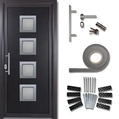 Haustür Kuporta Komplett-Set aus Kunststoff für Eingangstüren