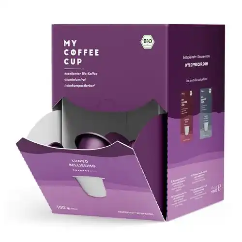 Kaffeekapseln My Coffee Cup Mega Box Lungo im Vergleich