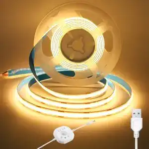 LED-Streifen mit Bewegungsmelder und USB-Anschluss, warmweiß, 2m