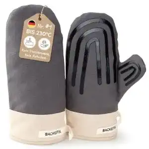 Küchenhandschuhe Backefix Ofenhandschuhe mit Silikonmusterung