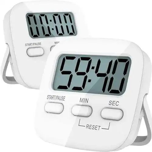 Kurzzeitwecker Mecheer 2er Set Küchentimer Digital mit Lauter Alarm