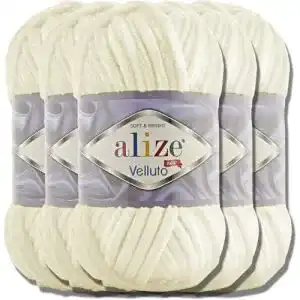 Chenille-Wolle Alize Hobby YARN 3er Set mit Velluto Wolle