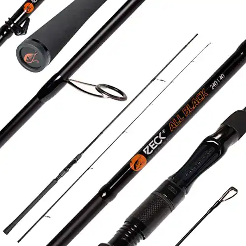Zeck All Black Zanderrute 2,40m 40g Spinnrute für Zander und Barsch