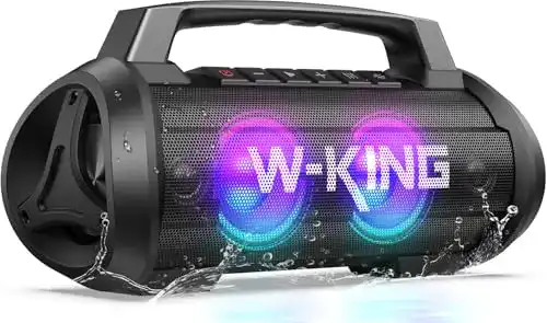 Outdoor Lautsprecher W-KING 70W Bluetooth Lautsprecher mit 100W Peak