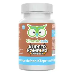 Kupfer Komplex Kapseln mit 4 mg Kupfer – bioaktiv und vegan