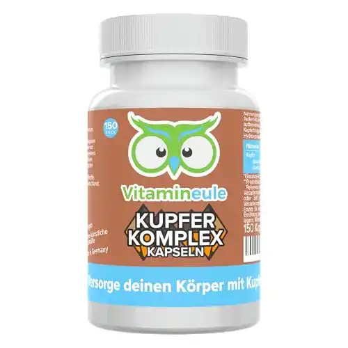 Kupfer Komplex Kapseln mit 4 mg Kupfer – bioaktiv und vegan