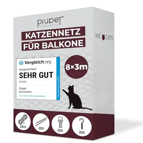 Balkon Katzennetz PiuPet Katzennetz 8x3m transparent